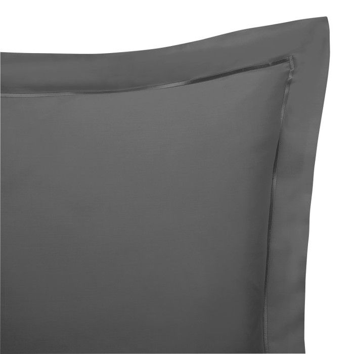 Taie d'oreiller "Prestige" 100% Satin de coton Peigné 120 fils /cm² Coton Pur - 65x65 - Prestige Graphite