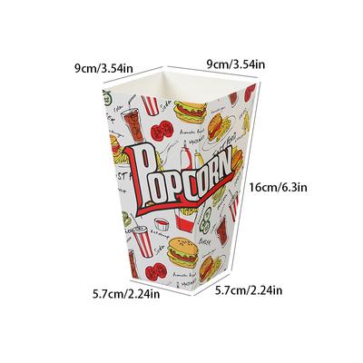 10 шт. полосатые бумажные коробки для попкорна, ведра, красные, белые полоски, сумки, контейнеры для закусок для детского душа, товары для дня рождения, вечеринки