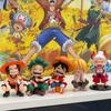 Серия Аниме-Мерчандайза One Piece Луффи Зоро Санджи Q-Версия Сидячая Поза Детская Модель Фигурка Игрушка Подарок Коллекционные Предметы