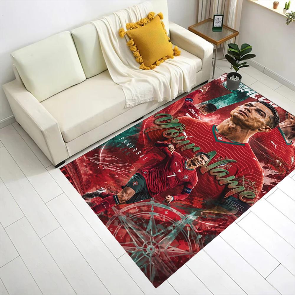 Cristiano Ronaldo (91) Customize Text Floor Rug Office Rug Perfect for Study room Living Rooms Entryway Playrooms Anti-slip Rug Office home decor
