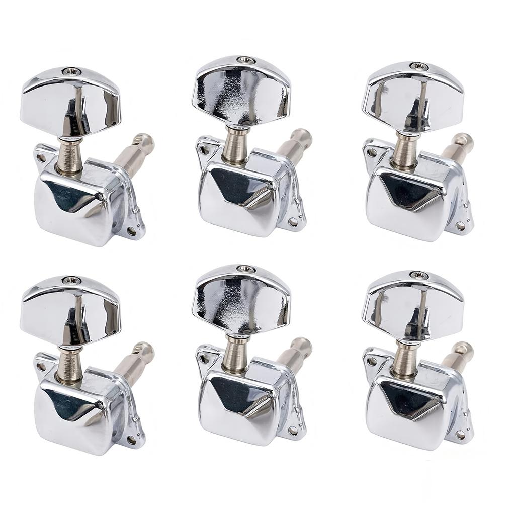 6Pcs Semi-Closed Guitar String Tuning Pegs Zinc Alloy Acoustic Guitar Tuners Guitar String Tuning Keys for DIY Parts