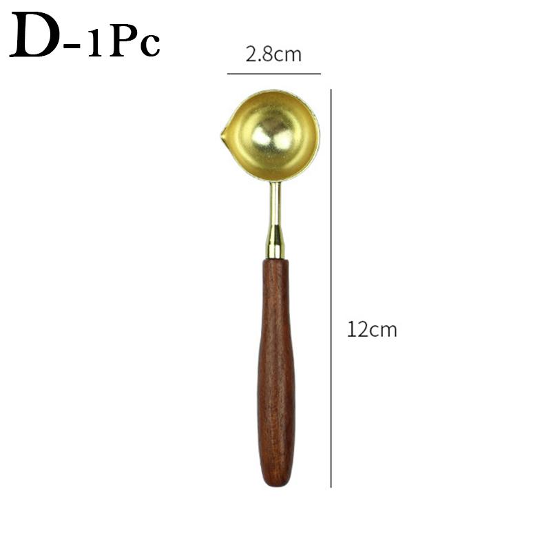 1 шт. Ретро-ложка для сургуча с деревянной ручкой, самодельная ложка для плавления лака, для восковых гранул, пригласительных открыток, украшений