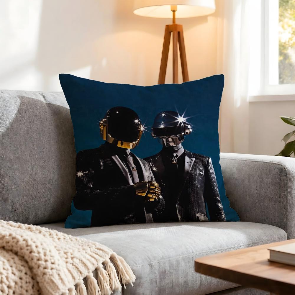 Band Daft Punk Cushion Cover Pcs Decorative Covers Soft Cushion Case for Sofa Couch Decor x x Pillowcases