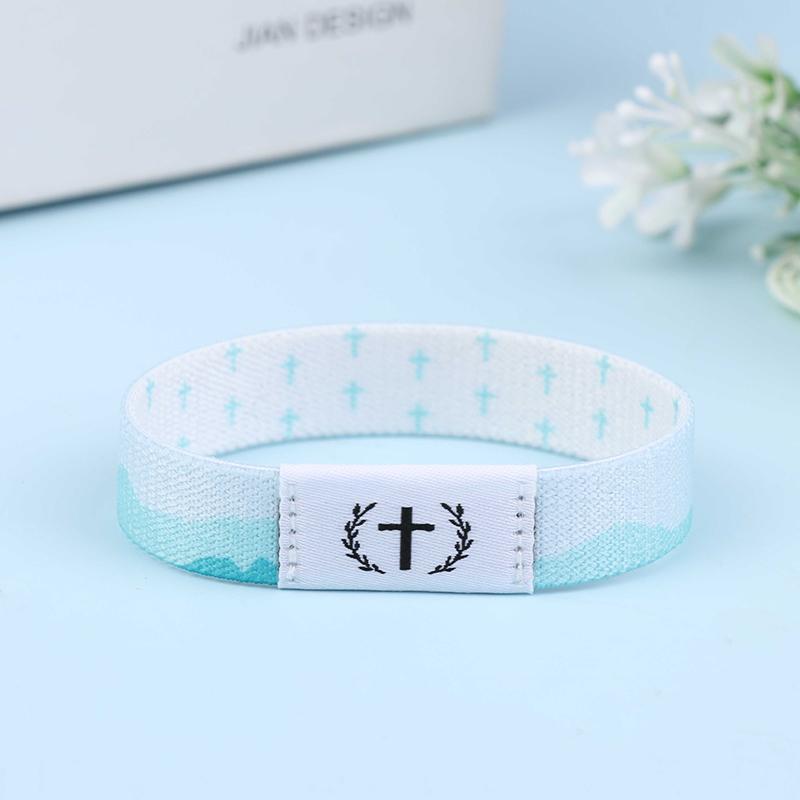 Носимый библейский браслет Религиозные браслеты Христианский браслет с ежедневным библейским стихом с NFC RFID эластичным браслетом