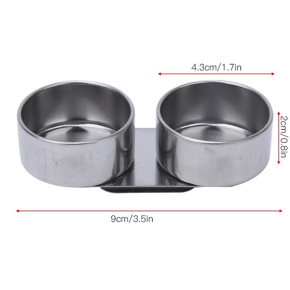 Double Stainless Steel Art Pallete Clip Pot Large Oil Painting Container with Lid