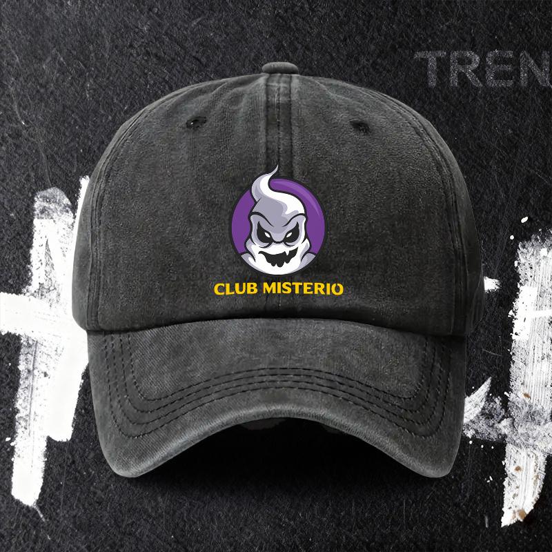 pc Adjustable Baseball Cap Featuring Misterio Ghost Design Lightweight Printed Craft WomenS Hat Misterio Club Trendy Pri