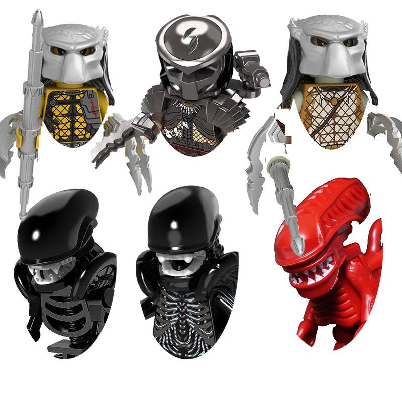 New The God of War Movie Predator Vs. Alien Model Assemble Figure Blocks Construction Buildable Building Brick Toys For Children