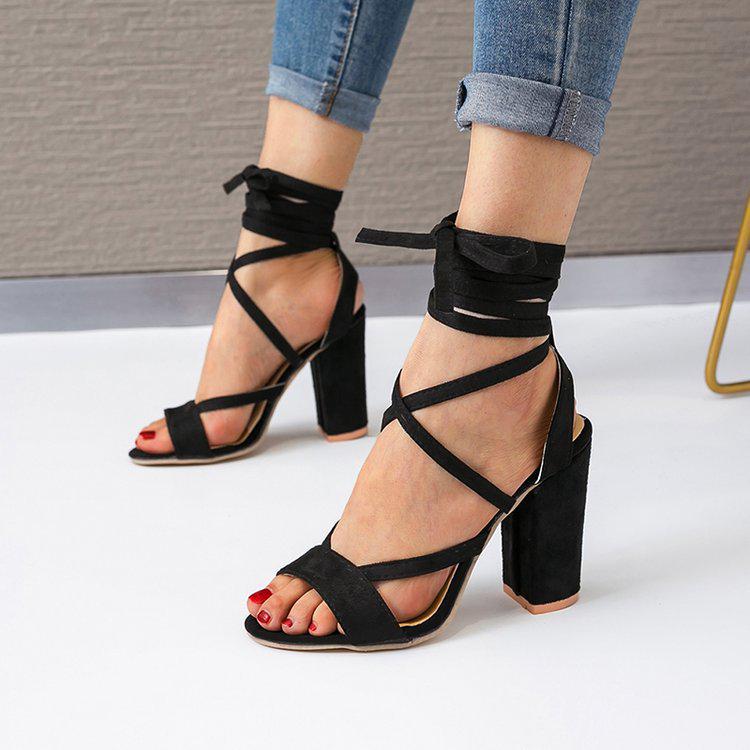 Модные женские сандалии Летняя обувь сексуальные босоножки на высоком каблуке женские повседневные гладиаторские сандалии размер 35-43 водонепроницаемые Sandalia Feminina sde