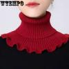 Women  Warm Neck Scarf Knitted High Collar Wool Collar Scarf Autumn and Winter Decorations