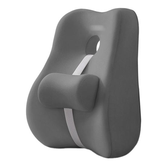 Подушка для поясничной поддержки Подушка для поддержки спины из пены с эффектом памяти Поясничная подушка для стула с регулируемым ползунком для офисного стула, компьютерного кресла, для долгих часов сидения