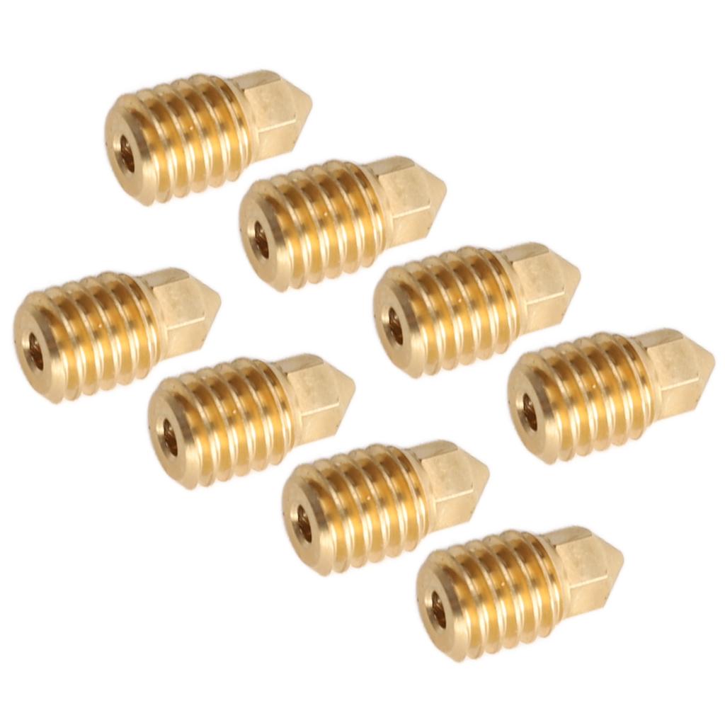 8Pcs 3D Printer Brass Nozzle Hotend Replacement for Bambu Lab X1c P1p 1.75 0.4mm High Temperature