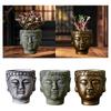 Кашпо в виде головы Будды Контейнер для растений и цветов Подарок на новоселье Коллекционный Будда