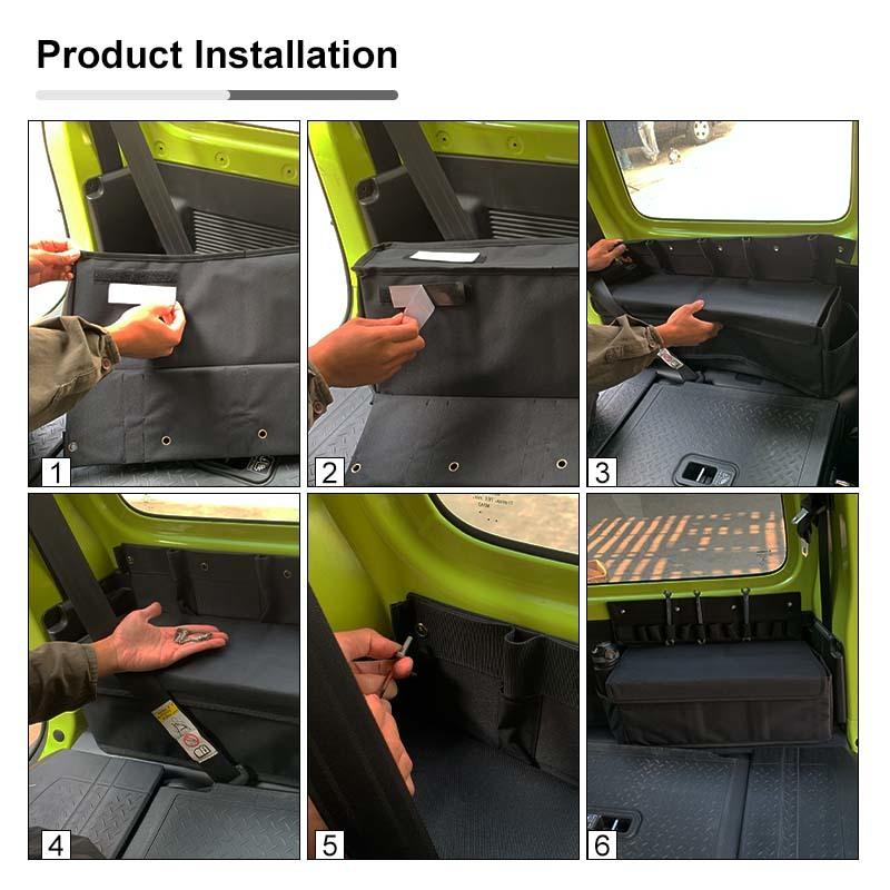Боковая сумка для хранения в багажнике автомобиля, органайзер для Suzuki Jimny 2019 2020 2021 2022 2023 2024, аксессуары для салона автомобиля