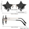 Очки в форме звезды Косплей Пентаграмма Капельная форма Пентаграмма Очки Солнцезащитные очки Солнцезащитные очки без оправы
