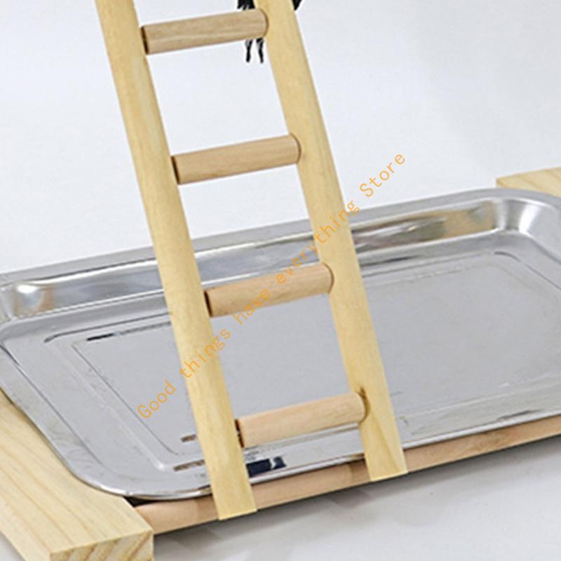 Bird Perch Parrots Stand Cockatiel Playstand Toy with Swing Ladder Chew Toy 55KF