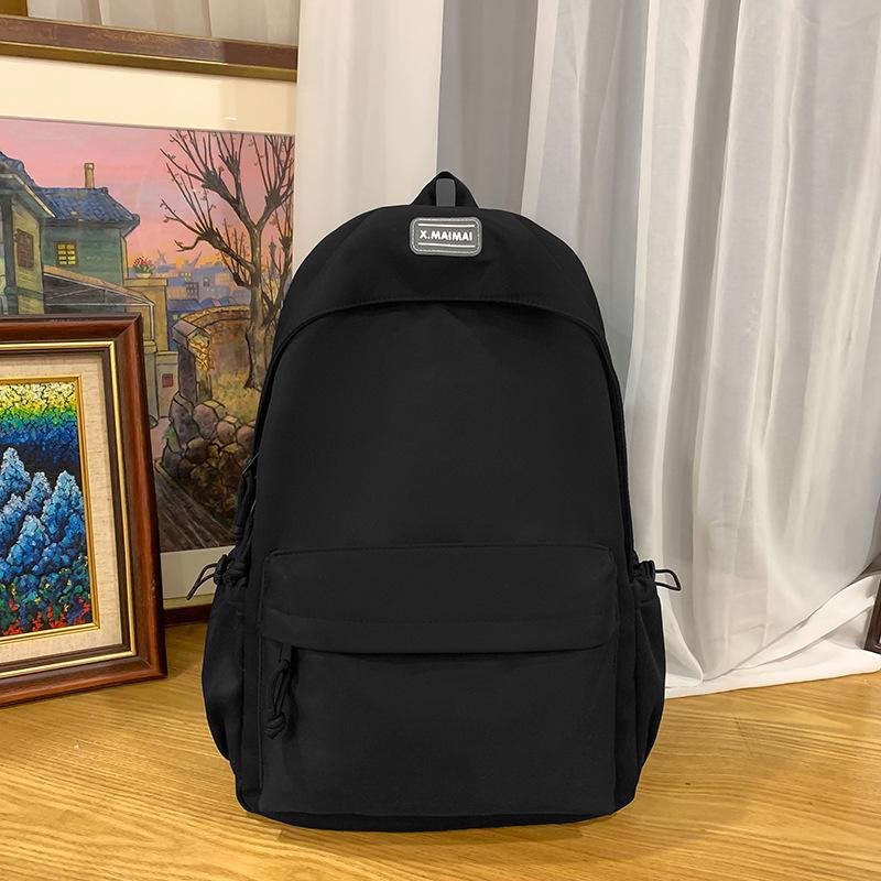 Студенческая школьная сумка однотонный кампусный рюкзак женский большой емкости рюкзак