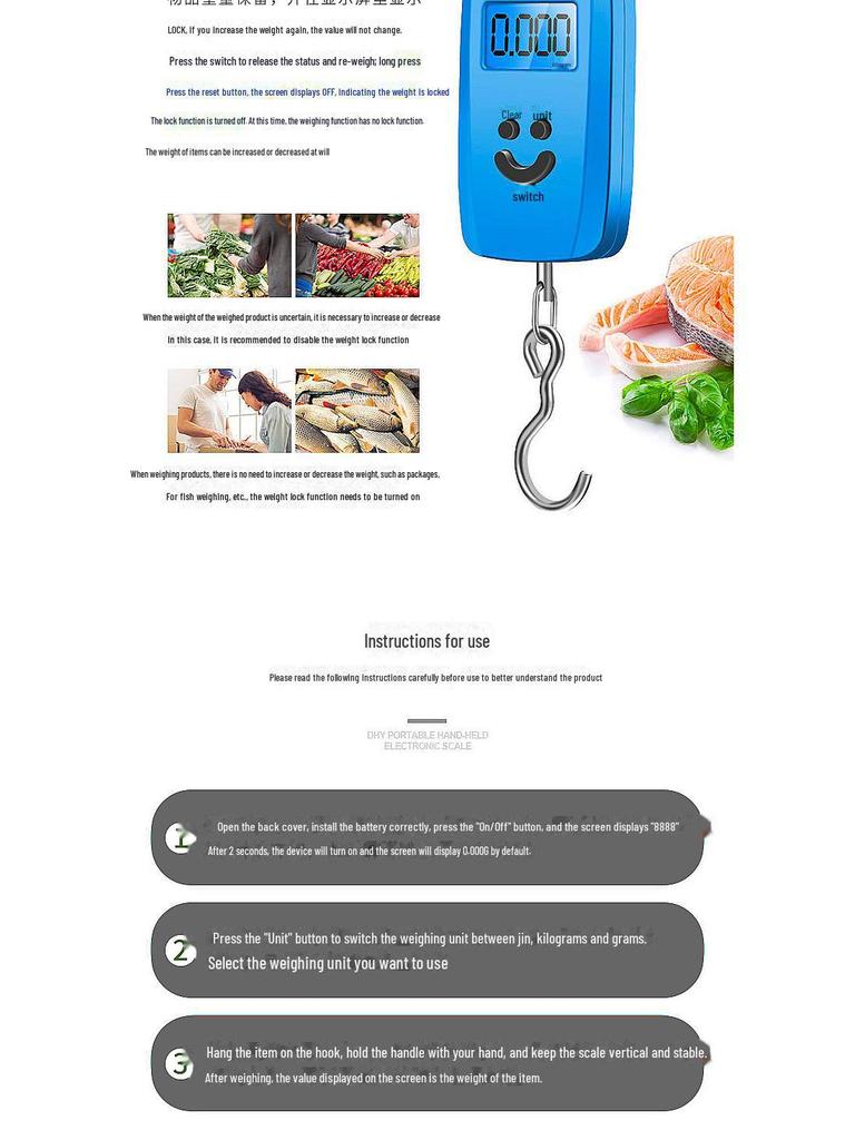 Высокоточные мини-портативные электронные весы для багажа 50 кг