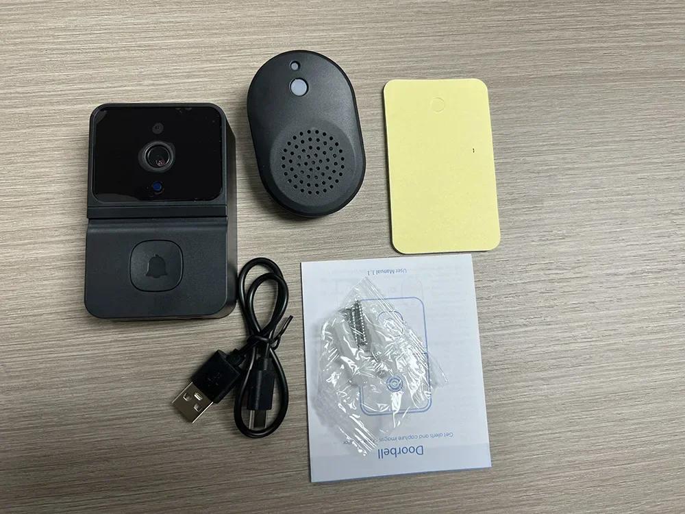 Беспроводная Wi-Fi дверная камера Водонепроницаемая 720P HD Видео дверной звонок Умный уличный беспроводной дверной звонок с камерой Ночное видение