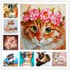 DIY 3D Round Diamond Painting Animal Cats Embroidery Cross Craft Stitch Home Decor
