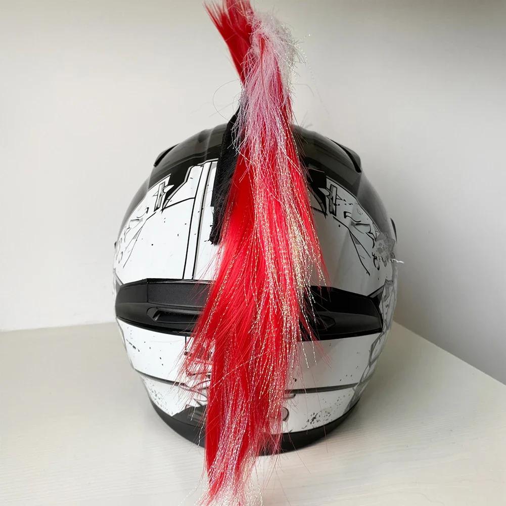 Creative Personality Motorcycle Electric Helmet Decoration Mohawk Wig Hair Motorbike Helmet Accessories Stickers Cosplay Styling