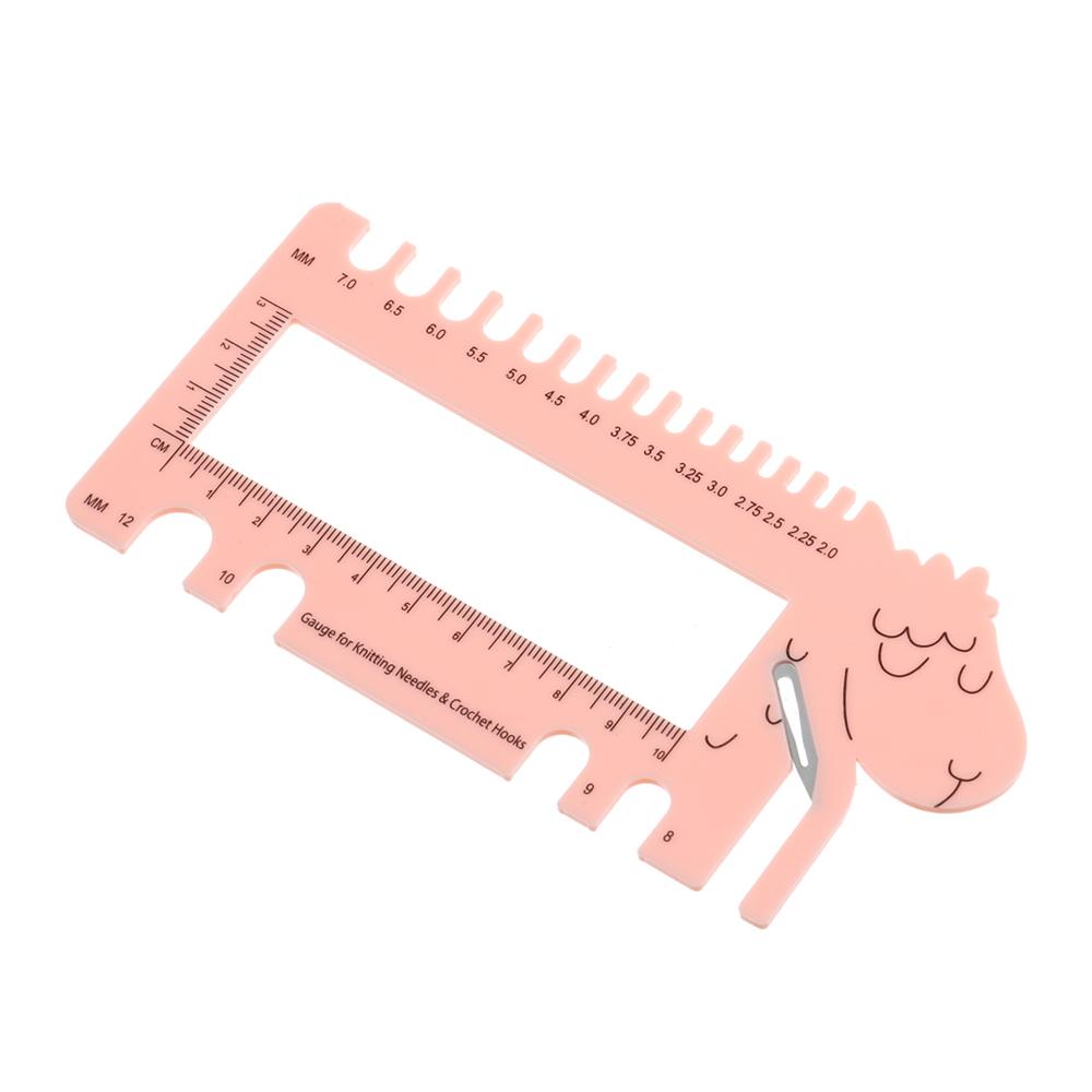 Multipurpose Sheep Head Love Heart Ruler Tool Crochet Hooks For Knitting Needles Gauge Ruler