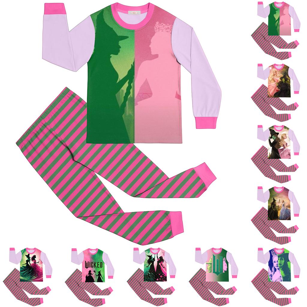 Children's Fashion Suit Skirt Round Neck Long Sleeve Top Pants