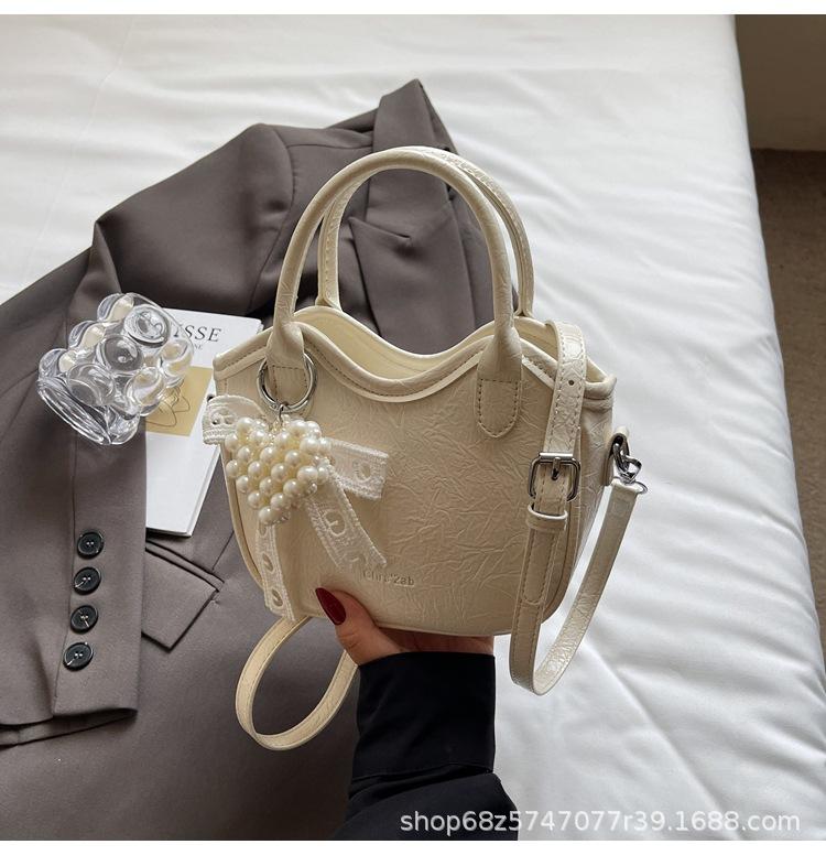 Women's 2025 New Fashion Niche Design Bucket Bag Daily Simple One Shoulder Crossbody Bag