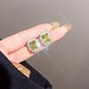 Новые модные женские серьги, супер блестящие, с инкрустацией крупным цирконом, овальные, простой стиль, такие же, как у интернет-знаменитости