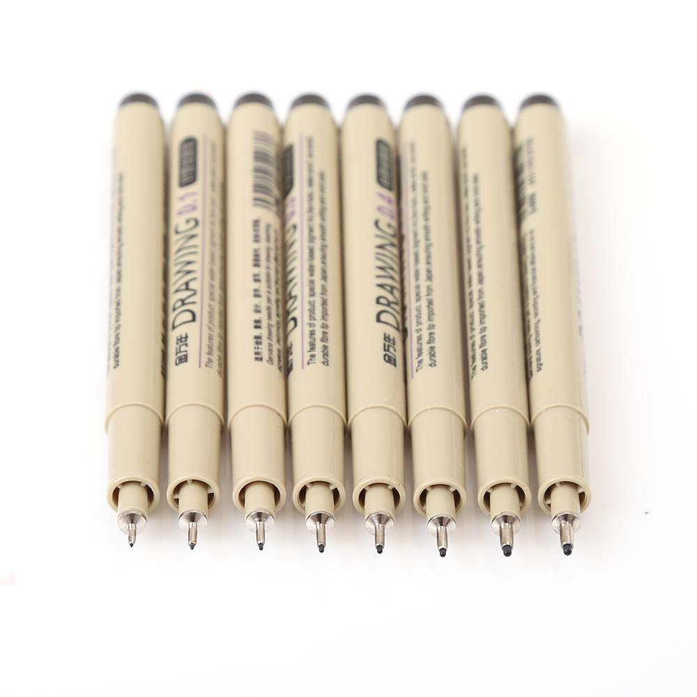 Набор подарочных тонких чёрных маркеров для рисования