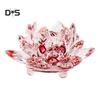 Trendshome Artificial Quartz Crystal Lotus Flower Figurine Wedding Party Decor Souvenir