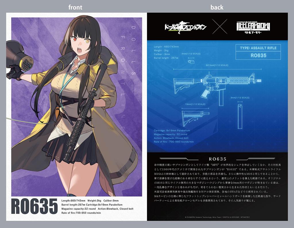 Little Armory LADF25 Dolls Frontline RO635 Тип Пластиковая Модель 320562 Аниме
