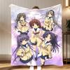classic anime CLANNAD Throw Soft Coral Fleece Blanket 310gsm Fluffy Warm Throw for Sofa Bed Couch Bedroom Decor