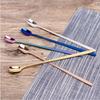 Colorful Spoon Long Handle Spoons Flatware Coffee Drinking Tools Kitchen Gadget Stainless Steel Flatware Cutlery Mini Dessert