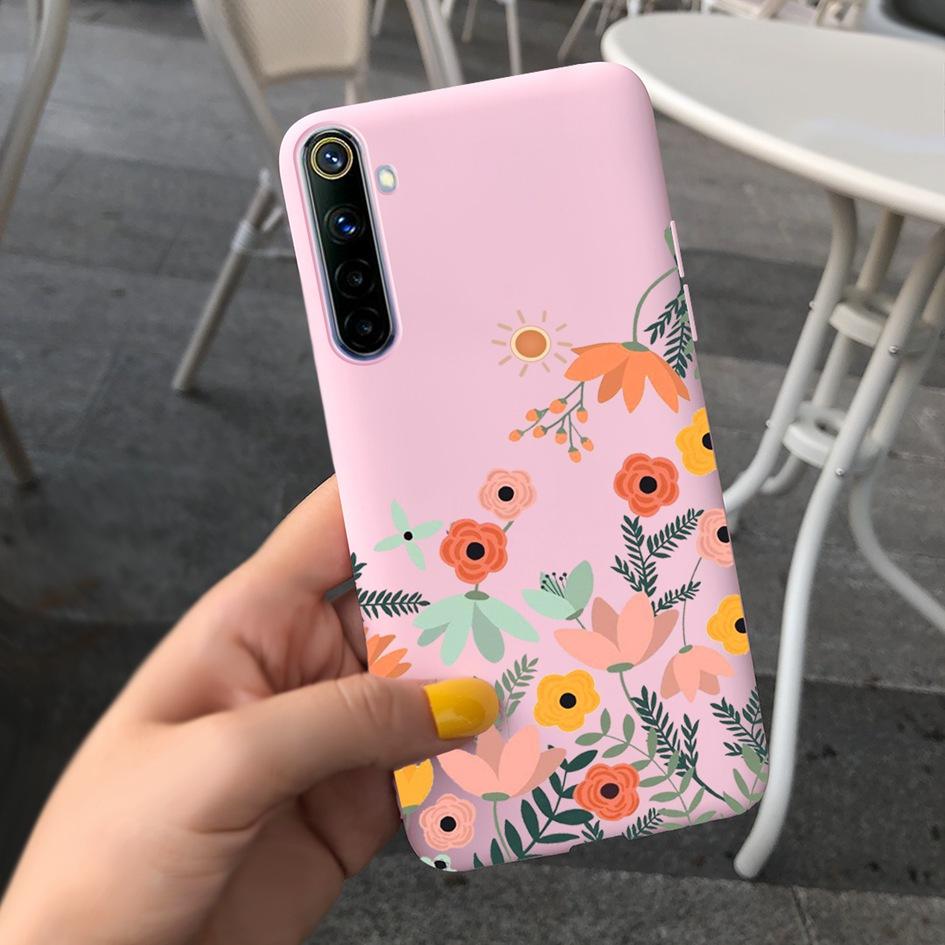 Для Realme 6 6 Pro Чехол Милые Узоры Молочной Коровы и Цветов Мягкая Задняя Крышка Для OPPO Realme 6 6S 6Pro RMX2061 Coque Funda Realme6 Capa
