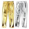 2-10 лет Детские блестящие брюки золотого и серебряного цвета Детские брюки