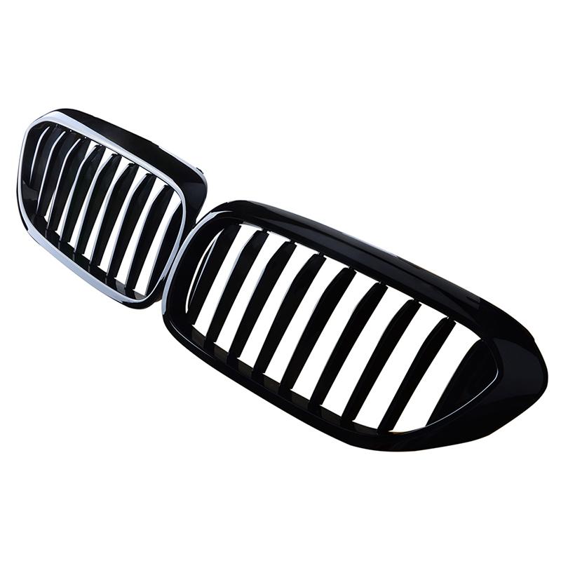 Рифмированная решетка переднего бампера, решетка воздухозаборника, подходит для BMW 5 серии G30 G38 525I 530I 540I 550I 2017 - Автомобиль