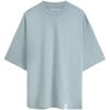 Футболка унисекс с коротким рукавом и принтом букв в стиле минимализма, свободная, светло-голубая 40611STDAJ