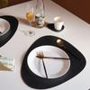 1/4/6/10Sets Faux Leather Placemats and Coasters Round Place Mats for Kitchen Dining Patio Table Christmas Oval Modern Table Mat