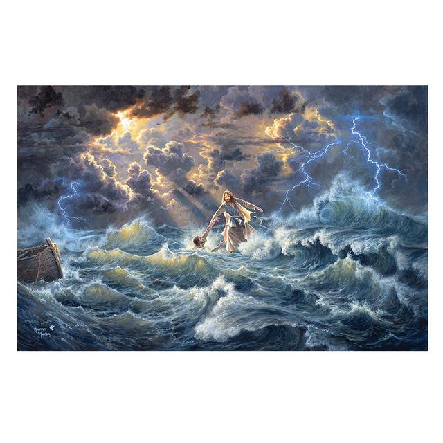 Скандинавский минималистский настенный рисунок католический христианский Святой Иисус HD холст постер печать для дома спальня гостиная украшение