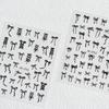 Прекрасные красно-розовые черные линии бантик 3D самоклеящиеся украшения для ногтей наклейки лента очаровательные милые наклейки для маникюра