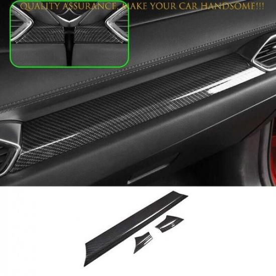 For Mazda CX-5 2017-2023 Carbon Fiber Center Console Instrument Dash Strip 3PCS