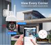 3MP PTZ Wireless Surveillance Kit: 360° Full-Color Night Vision & Two-Way Audio