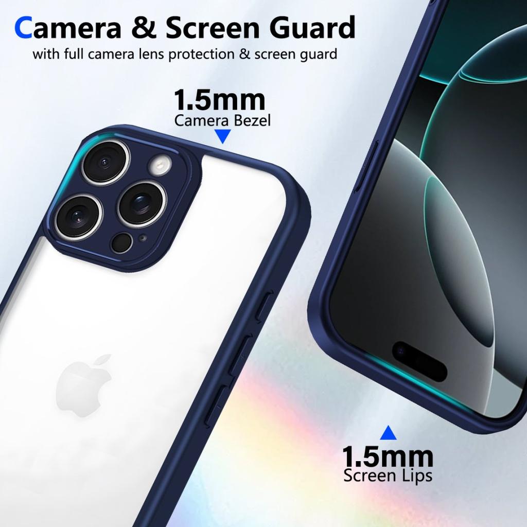 Clear Soft Frame Phone Case for iPhone 17air 16e 17 16 15 14 Plus13 12 11 Pro Max Shockproof Protection Cover Hard Acrylic Shell