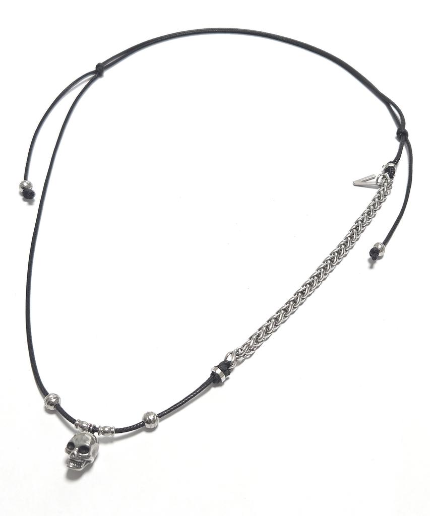 Черная Властная Черепная Цепочка Строка Ожерелье _ Jw4513