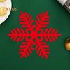 2 шт., рождественские подставки для столовых приборов, прочные многоразовые подставки в форме снежинок для праздничных украшений для обеденного стола