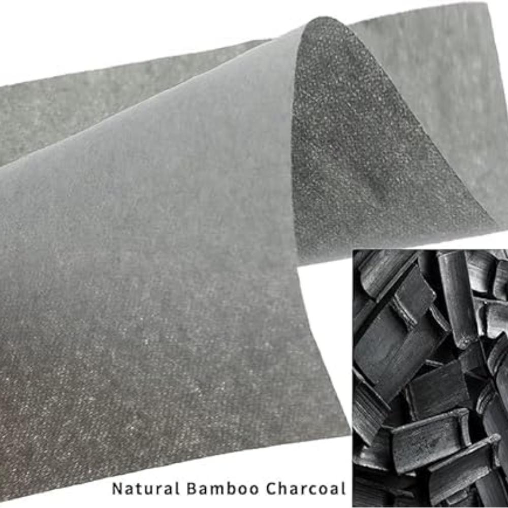 Премиальные натуральные матирующие салфетки для лица - 1x100 листов Плотная матирующая бумага для жирной кожи - Подходят для макияжа (Древесный уголь)
