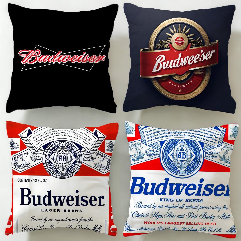 Классический бренд напитков Budweiser Наволочка Мягкая и Легко стирающаяся – Универсальная для Дивана, Кровати, Путешествий и Офиса