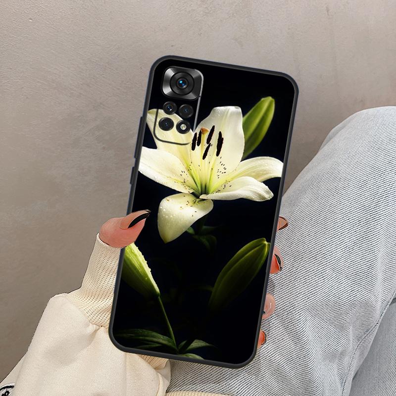 Цветы лилии для чехла-обложки Xiaomi Redmi Note 13 10 12 11 14 15 Pro Plus для Redmi 15 13C 12C 14C 10C 15C