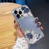 Прозрачный чехол для телефона с дизайном сине-белых цветов для iPhone 17 16 15 14 Pro Max 13 12 11 XS X XR 7 8 Plus 16e 17Air Мягкий чехол из ТПУ