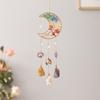 Colorful Crystals Agate Tree Moon Pendant Handmade Natural Sun Catcher Chandelier DIY Crafts Wind Chimes Hanging Ornament